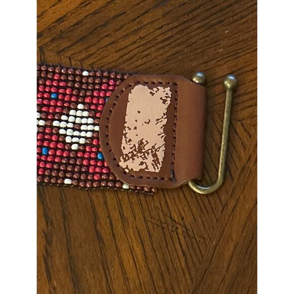 Treska Hand Beaded and Faux Leather Stretchy Belt - Picture 5 of 5